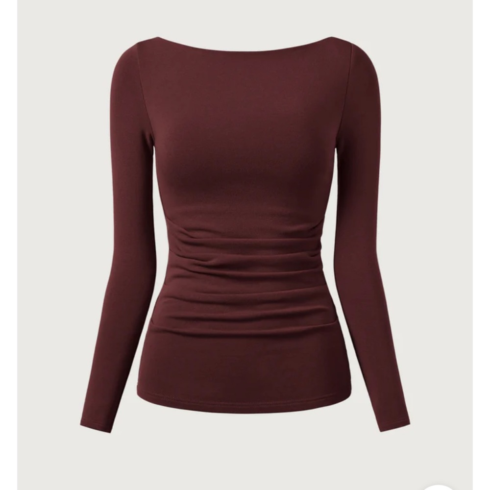 OGL Eco-Mousse® Boatneck Tucks Brami Top - Picture 1 of 5